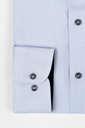 Camasa slim fit alba cu dungi bleu [1]