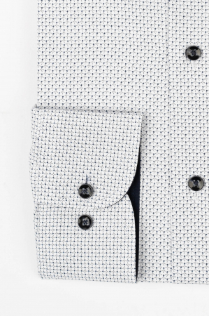 Camasa slim fit alba cu imprimeuri bleu cu bleumarin [1]