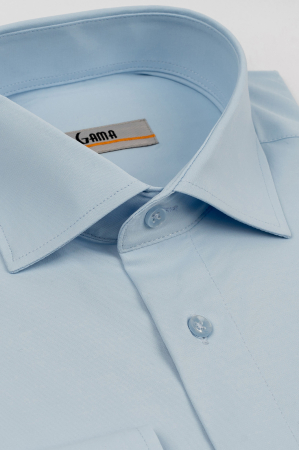 Camasa slim fit bleu clasica cu lycra [2]