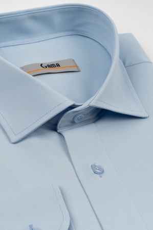 Camasa slim fit bleu cu lycra 2XL-4XL [2]