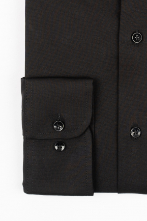 Camasa slim fit neagra pentru barbati inalti - CONFORT TALL [1]