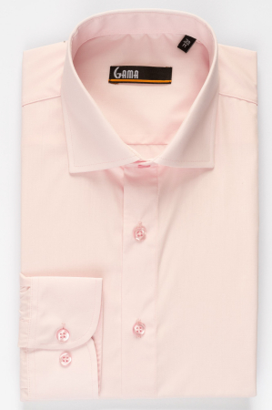Camasi barbati - Camasa slim fit roz cu lycra