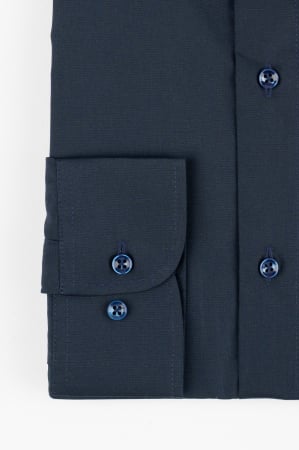 Camasa slim fit navy pentru barbati inalti - CONFORT TALL [2]