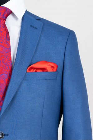 Costum slim albastru pepit [2]