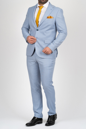 Imbracaminte Barbati - Costum barbati bleu-pepit slim fit