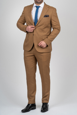 Imbracaminte Barbati - Costum barbati camel slim fit