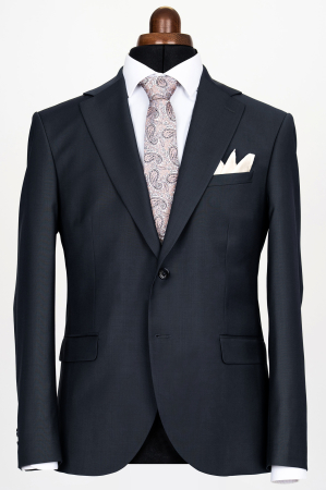 Costum barbati slim fit navy 100% Lana [1]