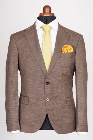 Costum barbati slim fit bej-pepit - Talia 2 [1]