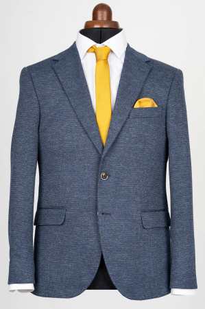 Costum barbati slim fit bleumarin-pepit [1]