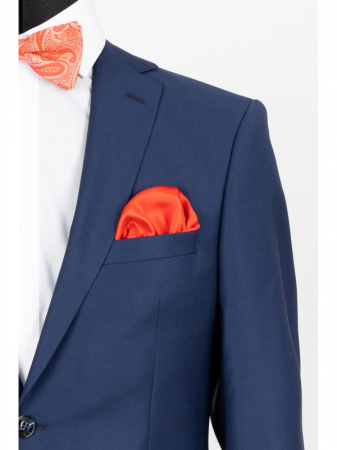 Costum slim albastru 100% lână [2]