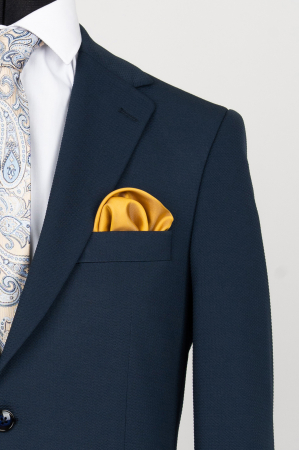 Costum barbati slim fit bleumarin- structurat [2]