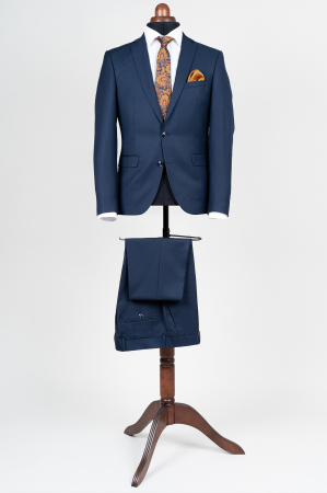 Costum slim bleumarin [0]