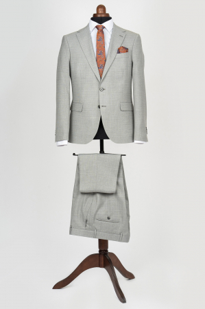 Imbracaminte Barbati - Costum slim fit gri-pepit