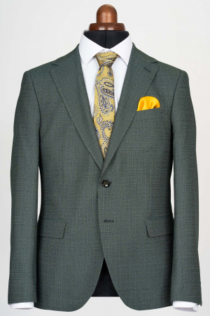 Costum slim fit verde-pepit [1]