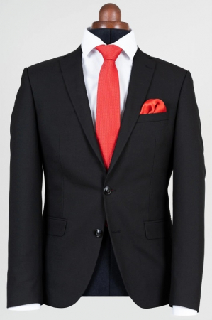 Costum slim negru pentru barbati inalti [1]