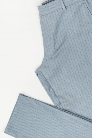Costum sport - casual slim fit bleu-dungi [4]