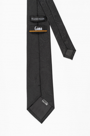 Cravata neagra cu imprimeu paisley [2]
