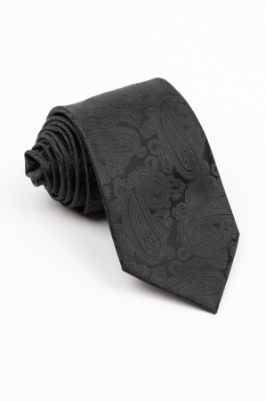 Accesorii - Cravata neagra cu imprimeu paisley