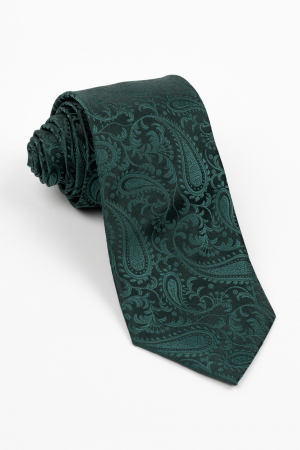 Cravate - Cravata verde cu imprimeu paisley
