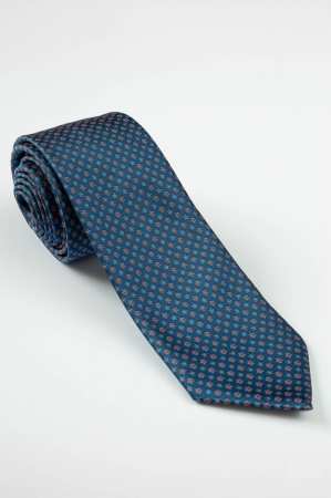 Cravata bleumarin cu imprimeuri florale [0]