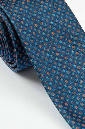 Cravata bleumarin cu imprimeuri florale [1]