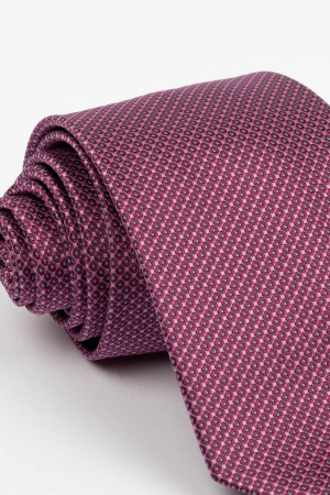 Cravata fucsia cu model geometric [1]