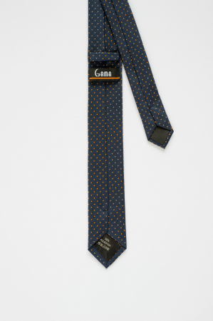Cravata ingusta bleumarin cu buline [2]