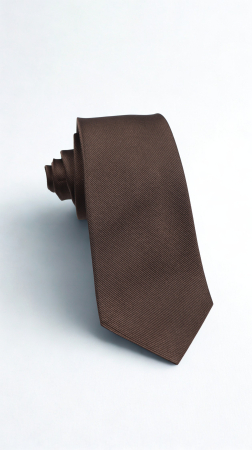 Cravate - Cravată mătase naturală maro