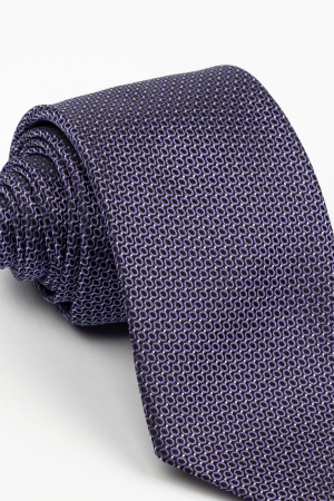 Cravata neagra cu cercuri mov [1]