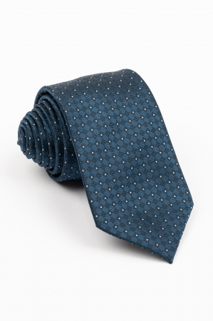 Cravata bleumarin cu imprimeu geometric [0]
