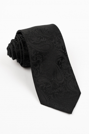 Cravate - Cravata neagra cu imprimeu paisley