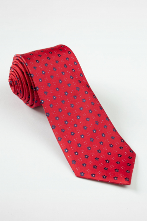 Cravata rosie cu imprimeuri florale [0]