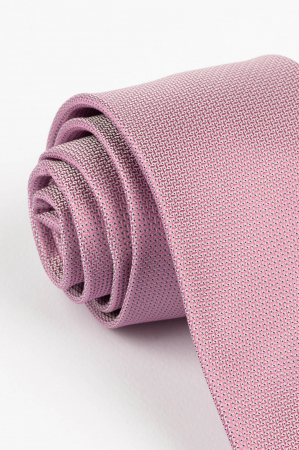 Cravata roz cu picouri negre [1]