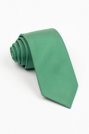 Cravate - Cravata verde cu imprimeu geometric albastru