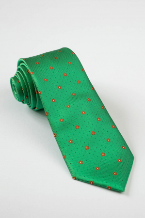 Cravata verde cu imprimeuri florale [0]