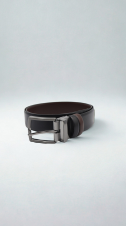 Curea piele naturală negru-maro REVERSIBILA [9]