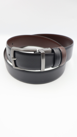Curele - Curea piele naturală negru-maro REVERSIBILA