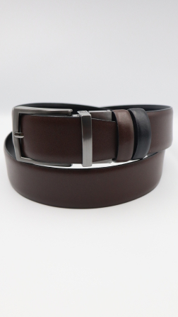 Curea piele naturală negru-maro REVERSIBILA [4]
