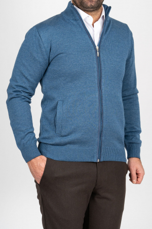 Imbracaminte Barbati - Jacheta cu fermoar barbati jeans slim fit