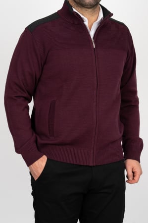 Imbracaminte Barbati - Jacheta cu fermoar barbati regular fit mov pruna