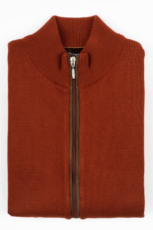 Jacheta cu fermoar barbati regular fit ruginie [1]