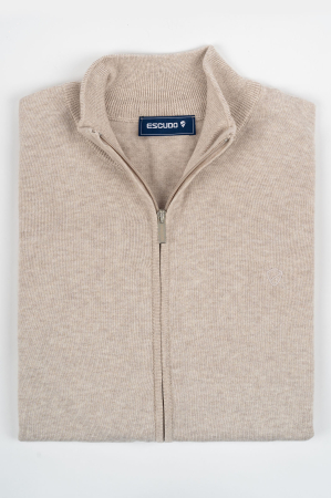 Jacheta cu fermoar barbati slim fit  bej [1]