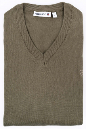 Pulover slim olive cu anchior [5]