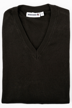 Pulover slim negru cu anchior [5]