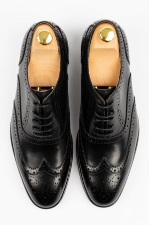 Pantofi barbati eleganti negri Brogue [0]