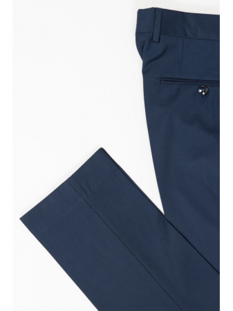 Pantaloni barbati stofa regular fit bleumarin [3]