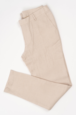 Pantaloni barbati slim fit bej din 100% IN [2]