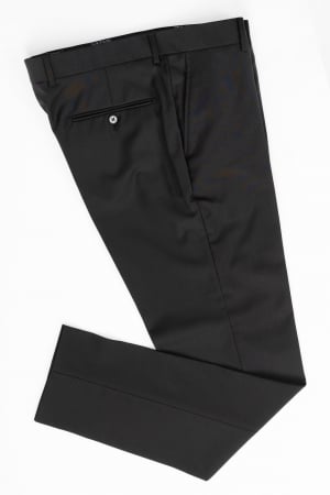 Pantaloni barbati slim stofa negri 100% lana [3]