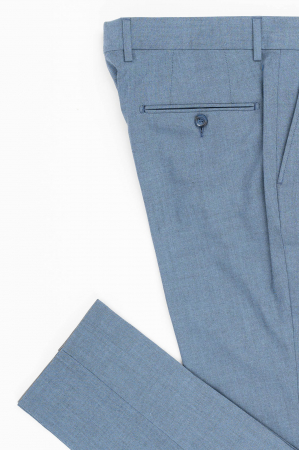 Pantaloni barbati stofa slim albastru-stone [3]