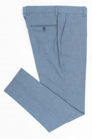 Pantaloni barbati stofa slim albastru-stone [2]